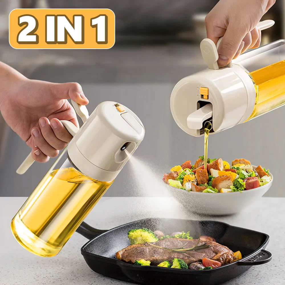 2-in-1 Olive Oil Sprayer Bottle for Cooking & BBQ
