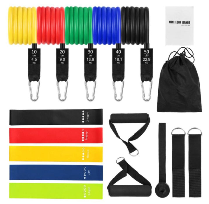 11 PCS Fitness Resistance Bands Set with Handles