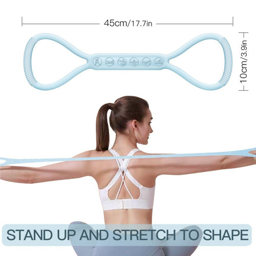 3 PCS Figure-8 Silicone Resistance Bands – Elastic Yoga & Lower Body Training Fitness Set